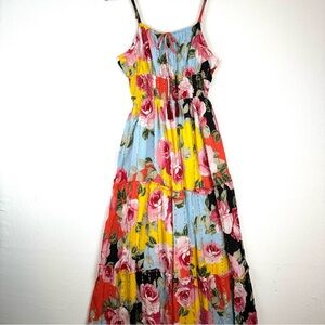 Me 2 Magic Floral Babydoll Spaghetti Strap Tiered Dress